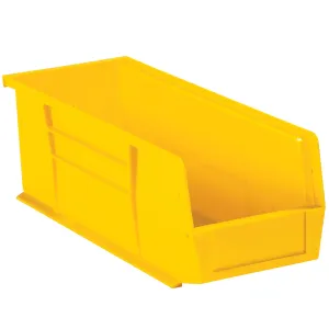 10 7/8 x 4 1/8 x 4" Yellow Plastic Stack & Hang Bin Boxes