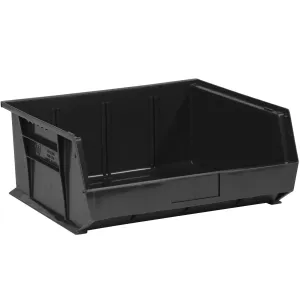 14 3/4 x 16 1/2 x 7" Black Plastic Stack & Hang Bin Boxes