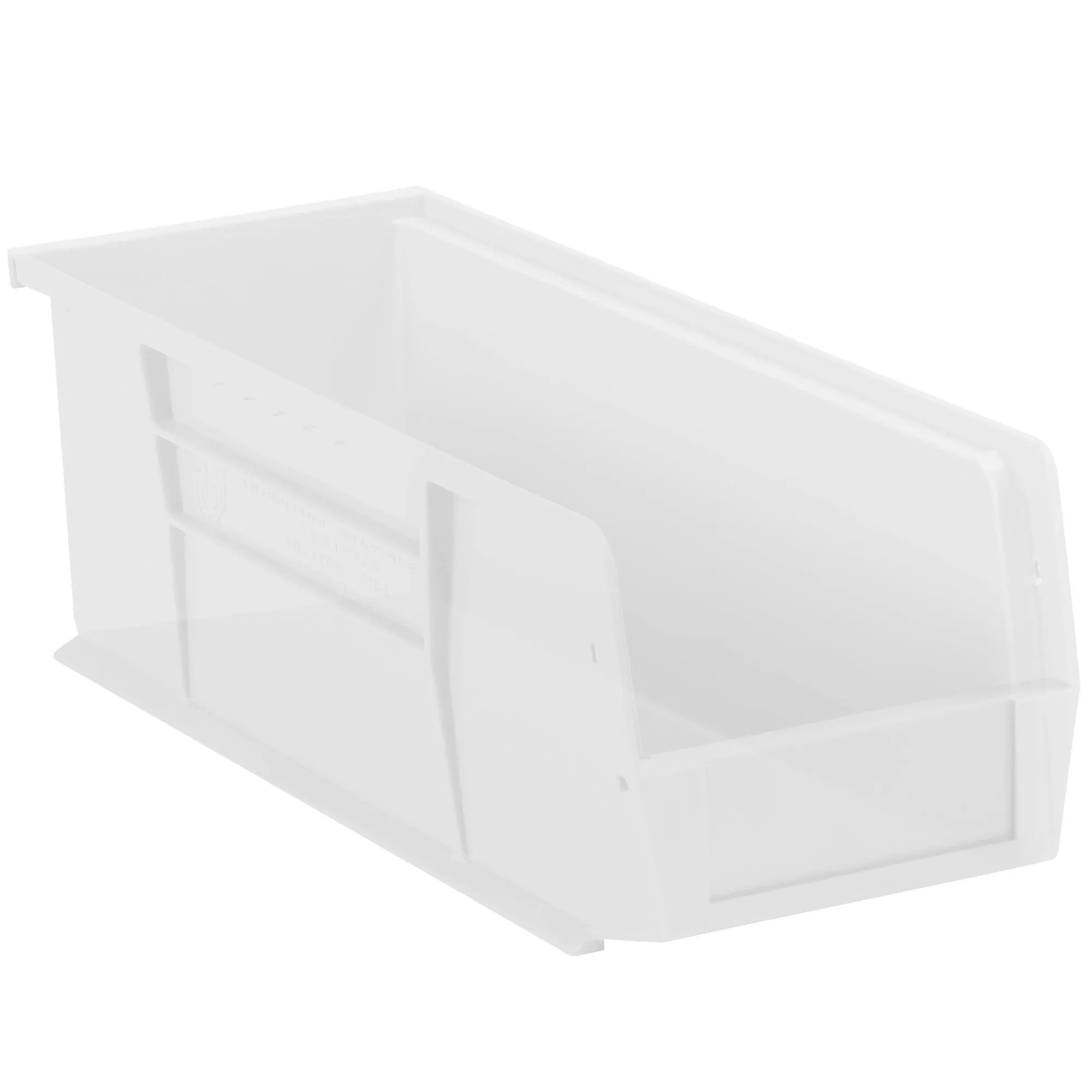 14 3/4 x 5 1/2 x 5" Clear Plastic Stack & Hang Bin Boxes