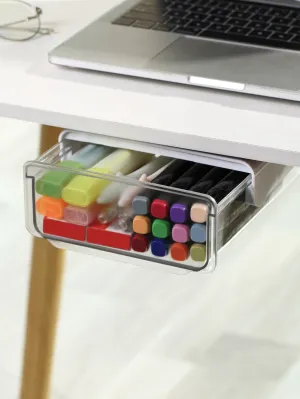 1pc Clear Stationery Storage Box