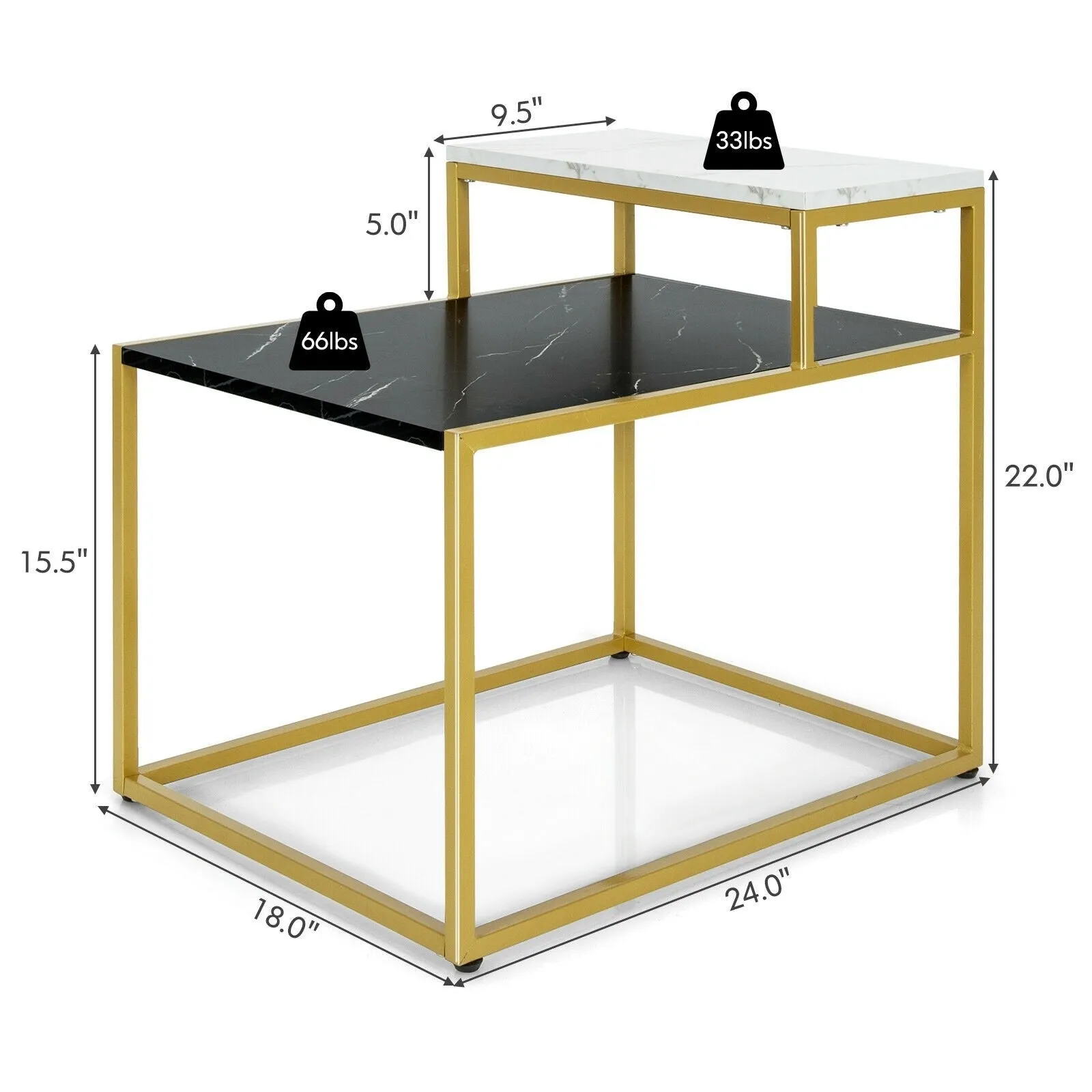 2 Tier Side Table