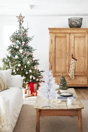 2' White Tabletop Tree with Stand