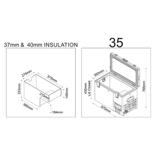 35L Legacy Smart QC Fridge/Freezer