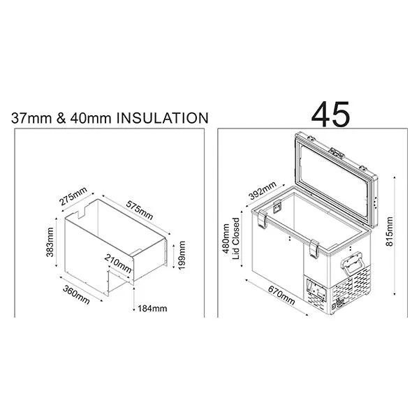 45L Legacy Smart QC Fridge/Freezer