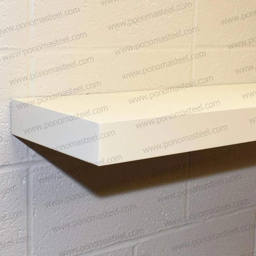 48"x12"x2.5" (cm.121.9x30.5x6.4) brushed stainless steel floating shelf