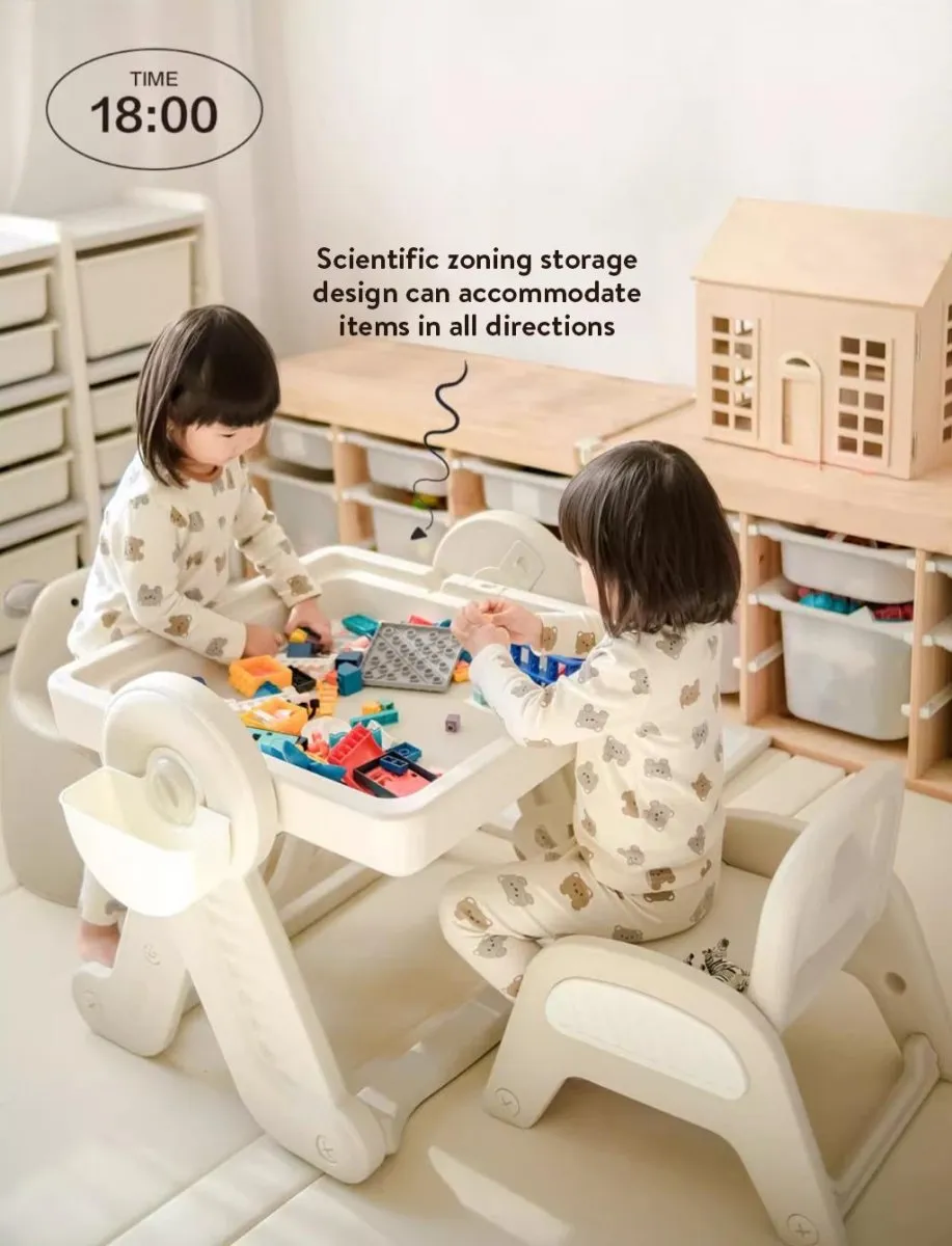 8-In-1 Artist Early Education Building Block Table & Chair Set