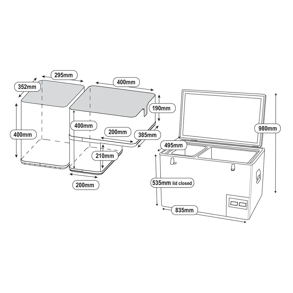 90L Legacy Smart QC Fridge/Freezer