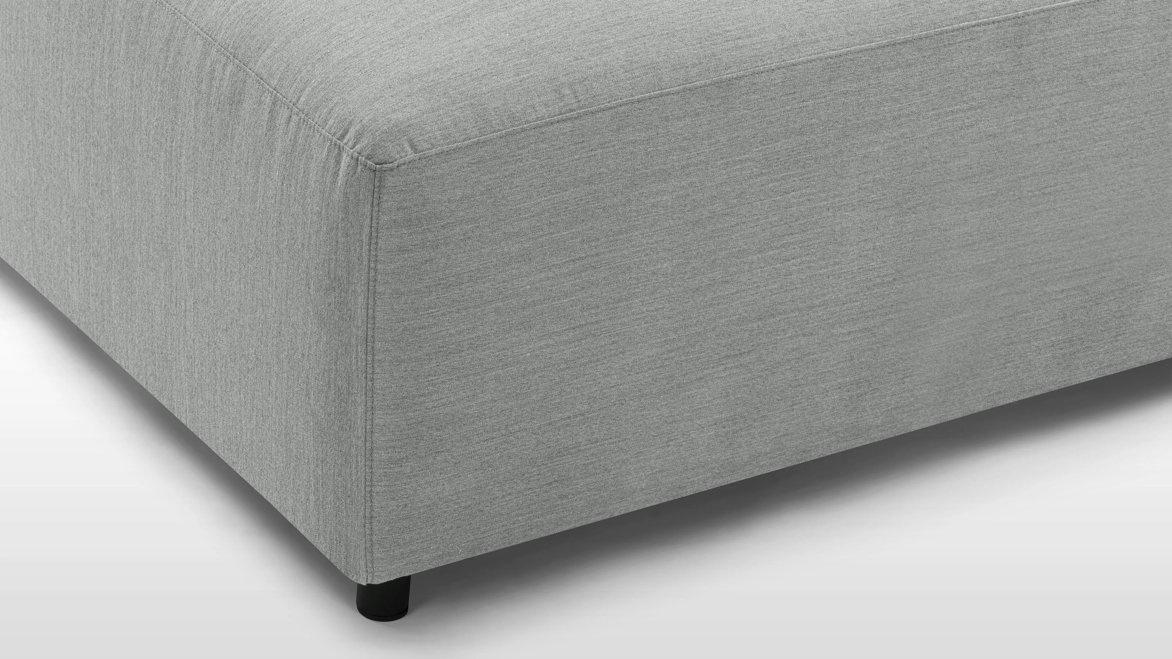 Acqua - Acqua Outdoor Ottoman, Dove Gray Performance Weave