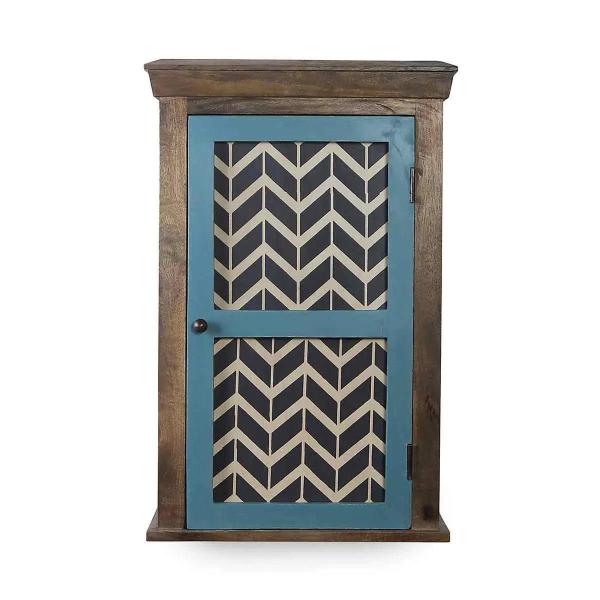 Alba Solid Wood Vintage Hand Painted Wall Shelf