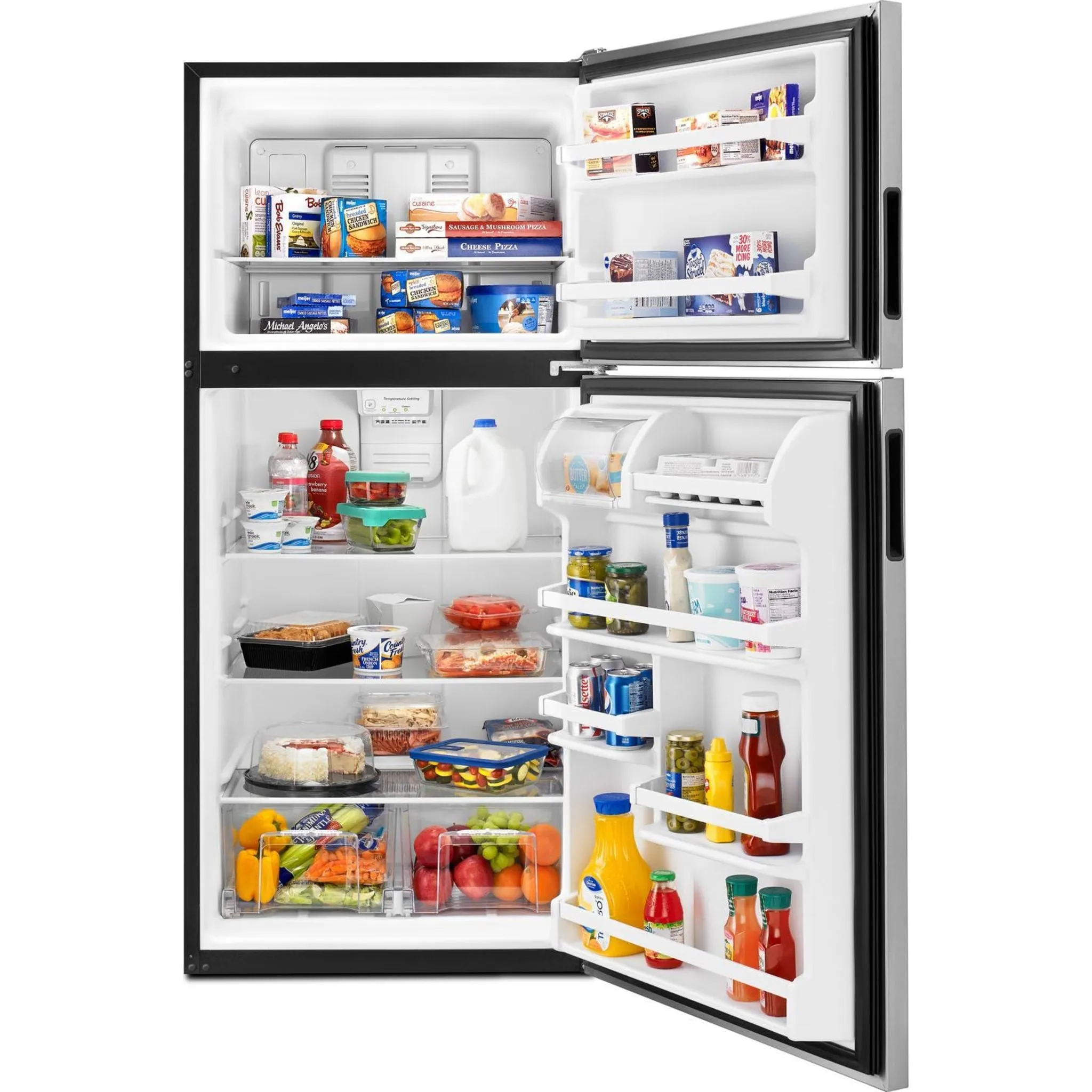 Amana 30" Wide Top-Freezer Refrigerator with Glass Shelves  - 18 cu. ft. (ART318FFDS)