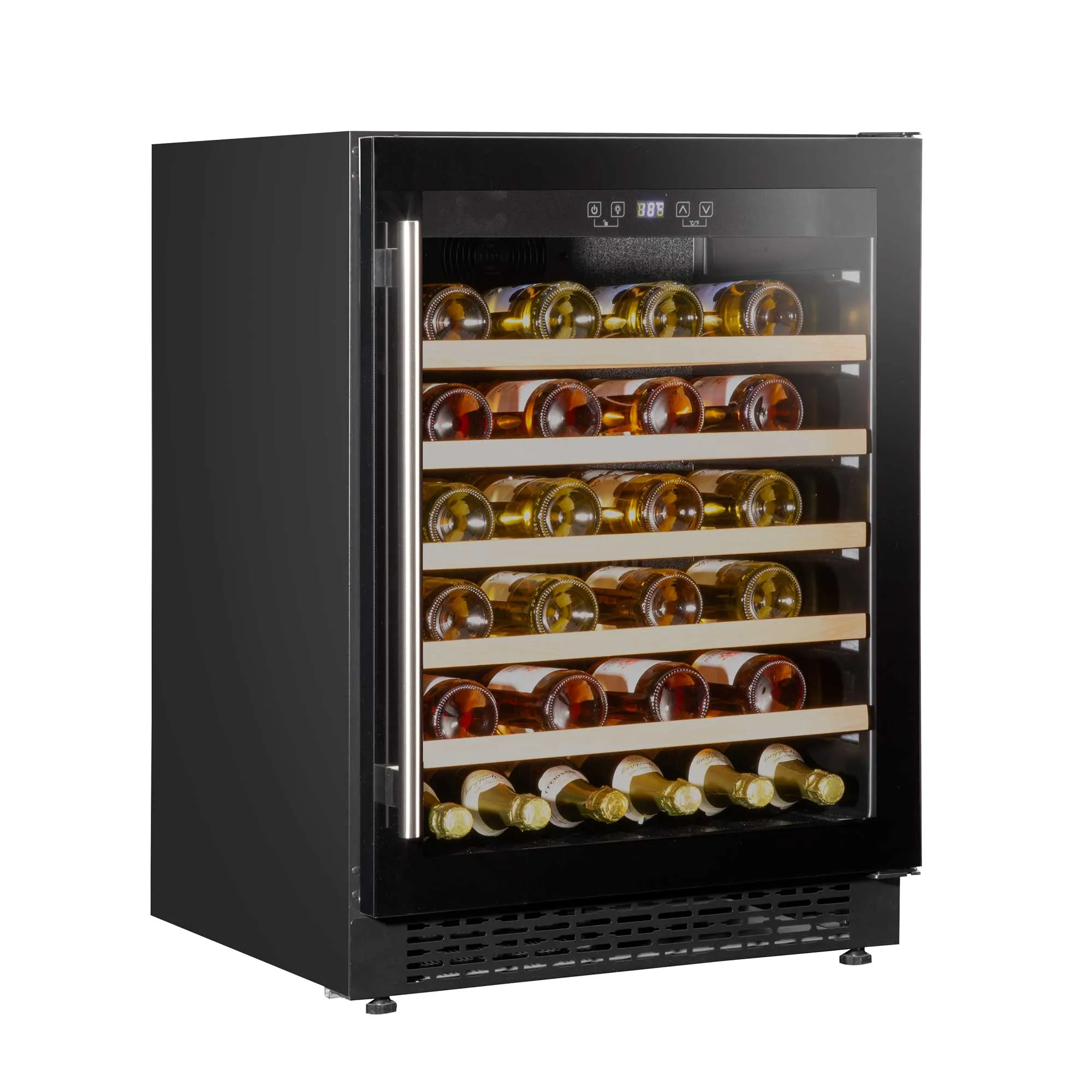 Baridi 54 Bottle Wine Cellar Fridge with Digital Touch Screen Controls, Black - DH78