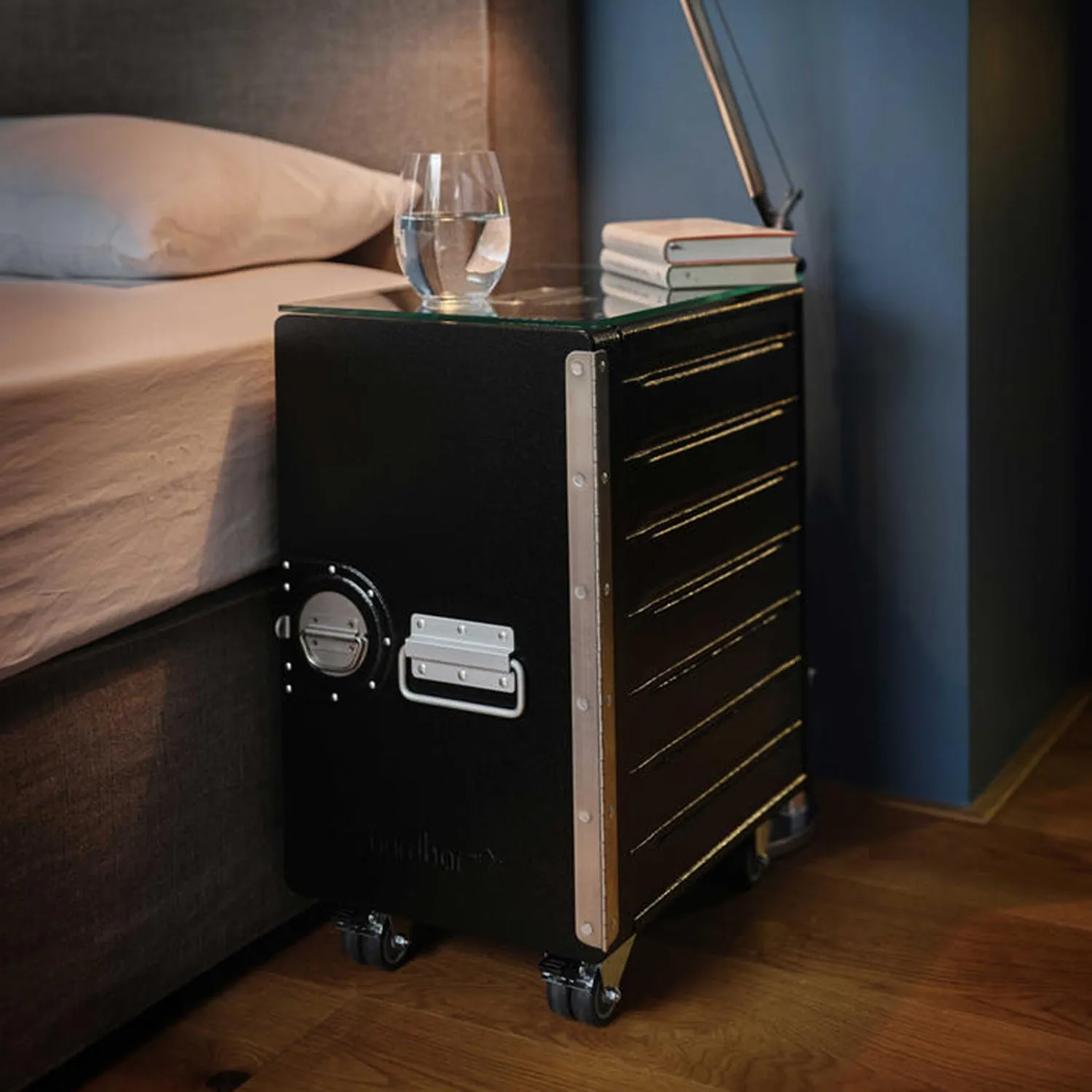 bordbar | box trolley   bedside equipment | black