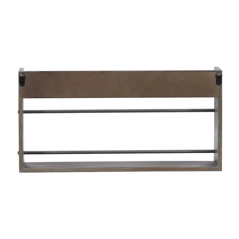 Brown Wood Rustic Wall Shelf,