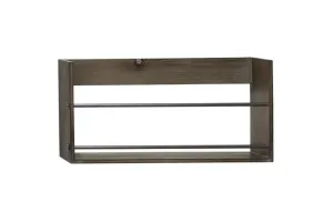 Brown Wood Rustic Wall Shelf,