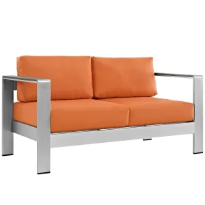 Coast Outdoor Patio Aluminum Loveseat