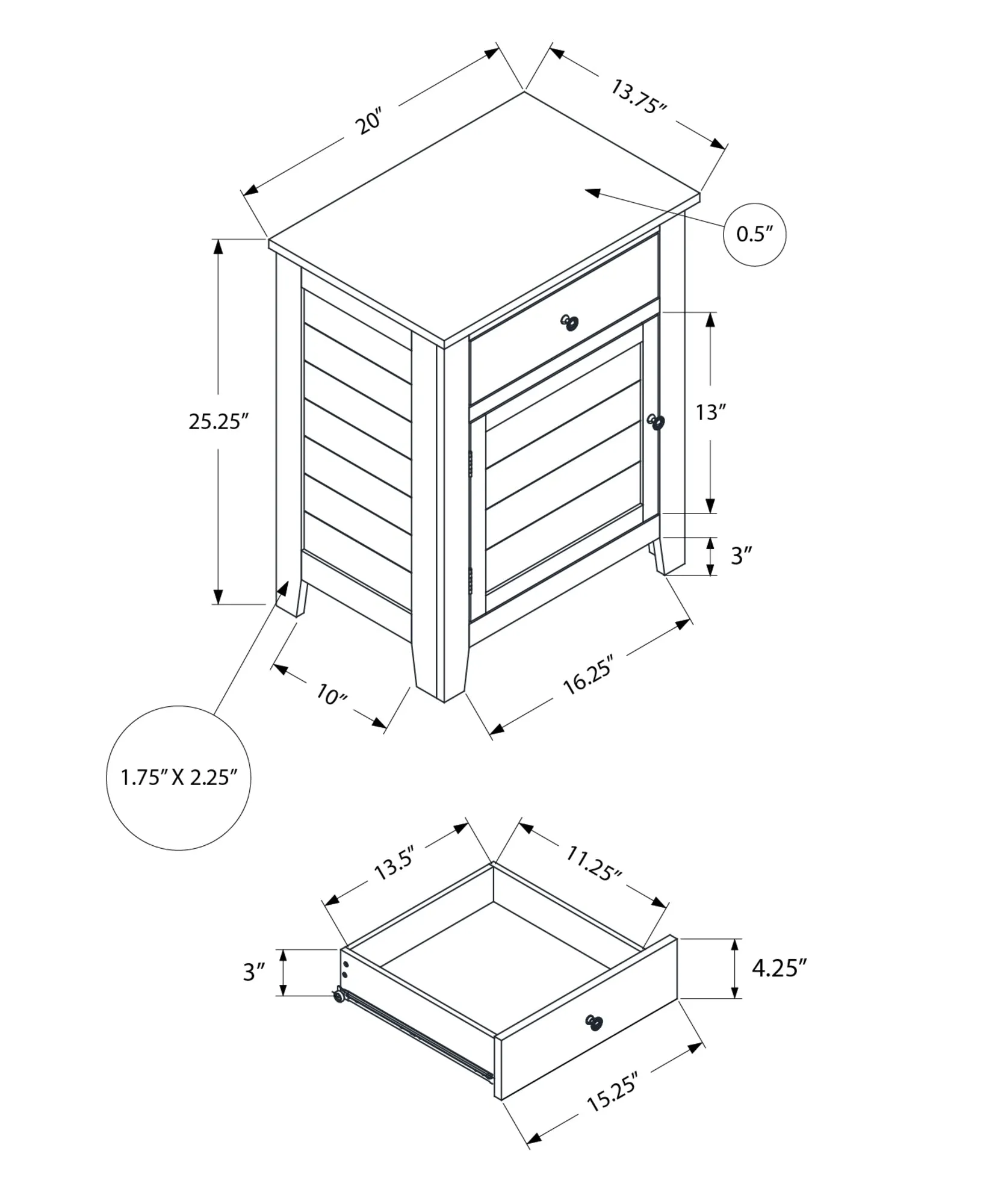 Coastal Grey Accent Table