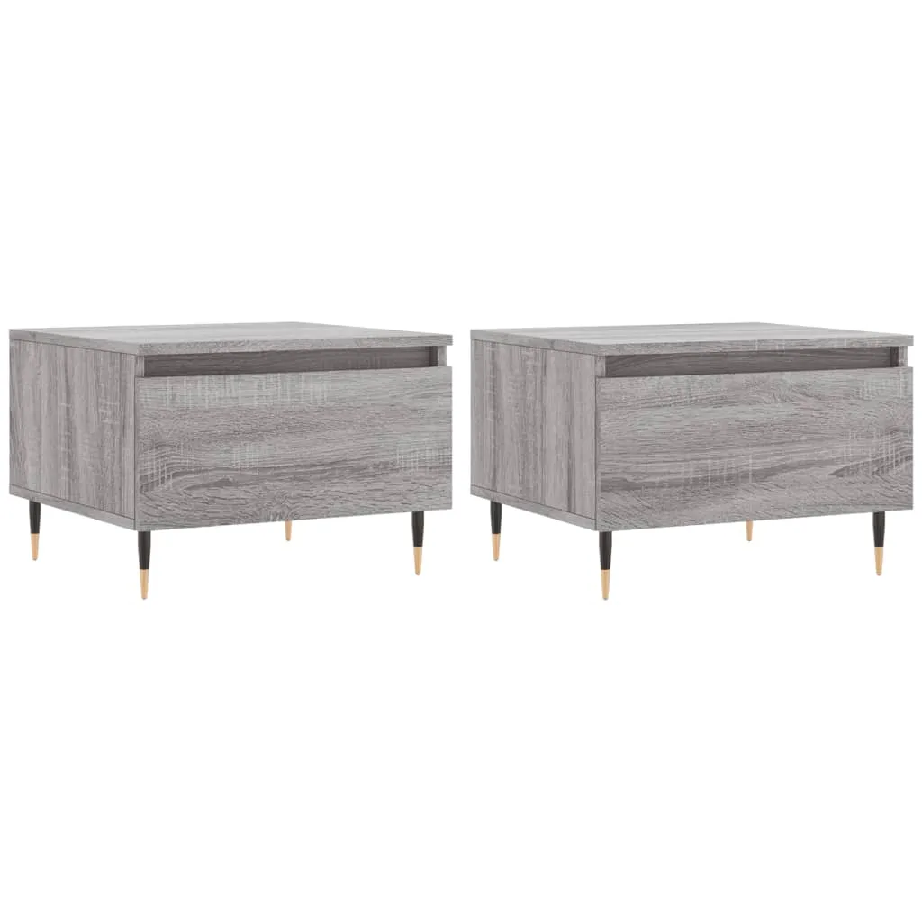 Coffee Tables 2 pcs Grey Sonoma 50x46x35 cm Engineered Wood