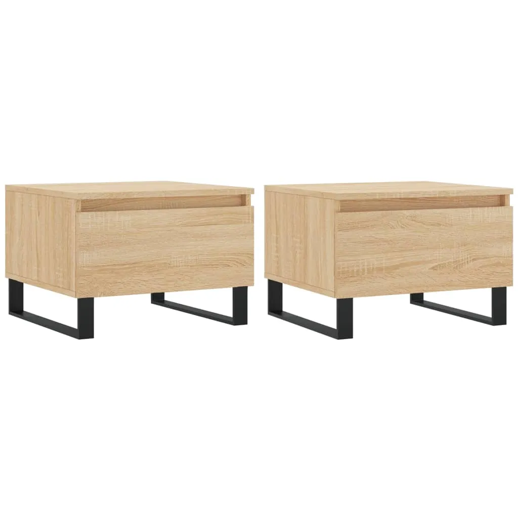 Coffee Tables 2 pcs Sonoma Oak 50x46x35 cm Engineered Wood