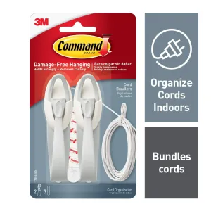 Command Cord Bundlers, 17304-ES, 2 bundlers, 3 strips