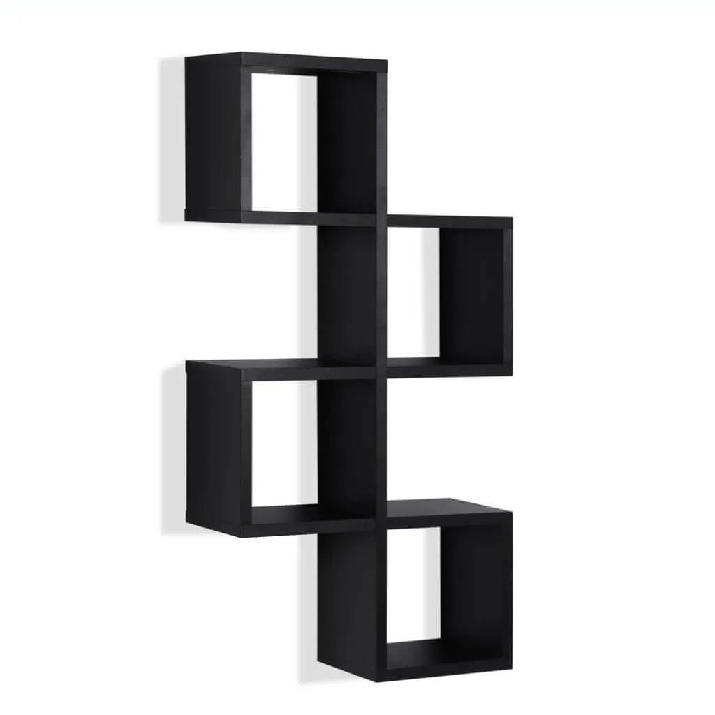 Cubby Chessboard Floating Wall Shelf Black