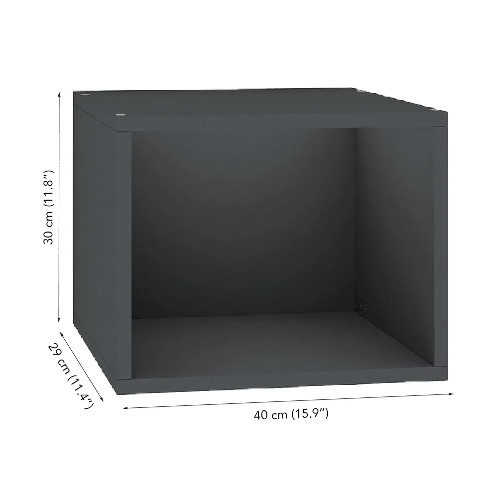 Cubox Storage Cube Shelves, 40 x 30 cm, Slate Grey (Set of 6)