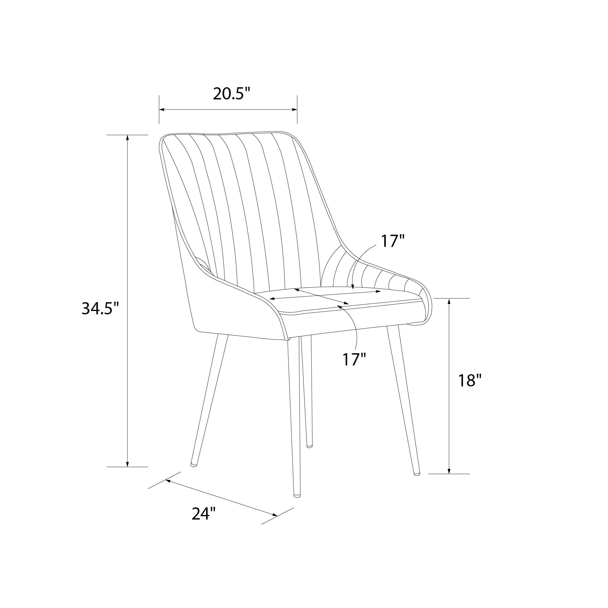 Dixie Dining Chair, Set of 2