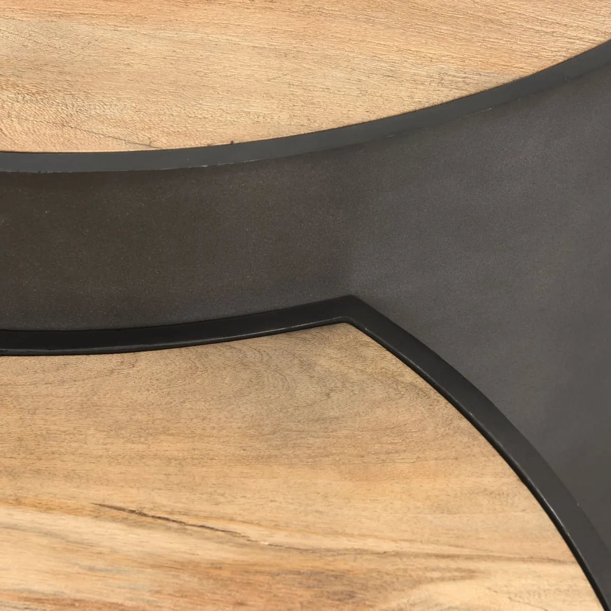 Eclipse Coffee Table Gunmetal Gray | Brown Wood