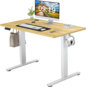 Electric Height Adjustable Standing Desk, 40"x24", Sit to Stand Ergonomic Computer Desk, Yellow