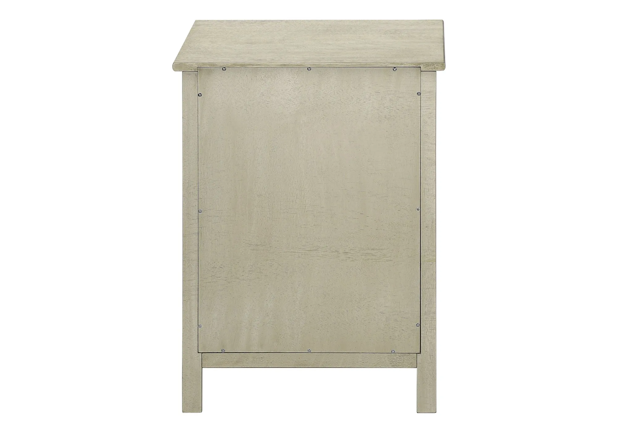 EleganceBlend Antique White 2-Tier Accent Table: Bedroom Nightstand with Storage Drawer