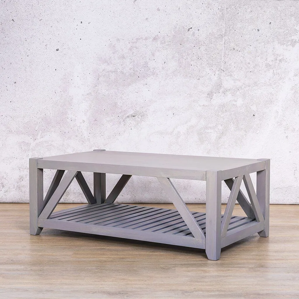 Fairview Wood Coffee Table - Antique Grey