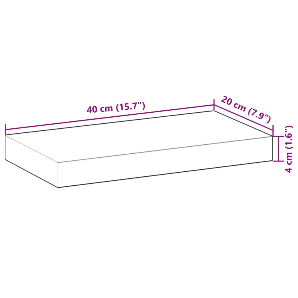 Floating Shelves 2 pcs 40x20x4 cm Oil Finished Solid Wood Acacia