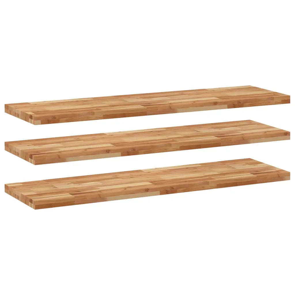 Floating Shelves 3 pcs 140x40x4 cm Oil Finished Solid Wood Acacia