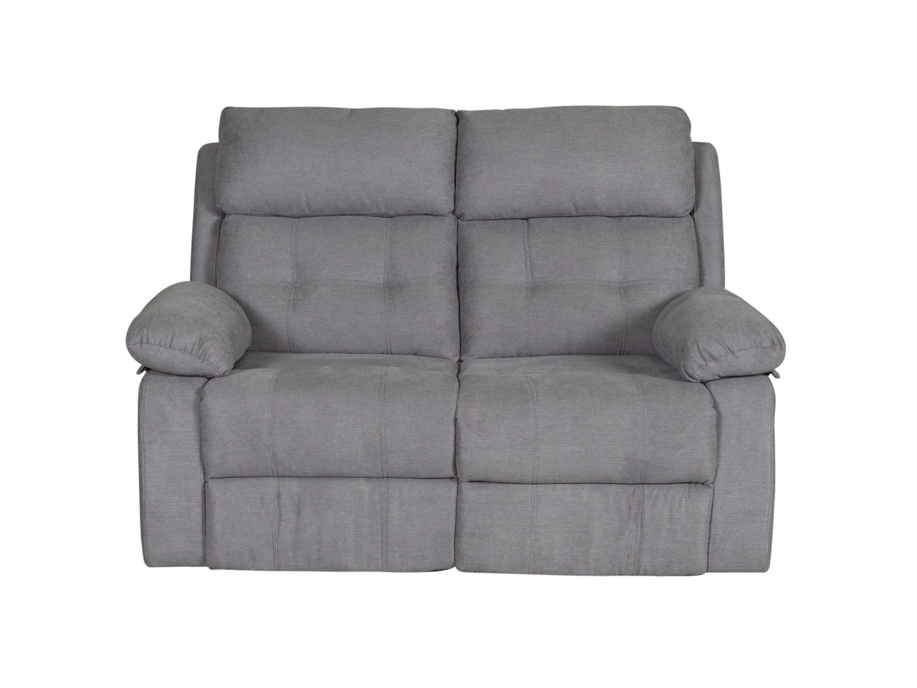 Grey 2 Seater Recliner Sofa