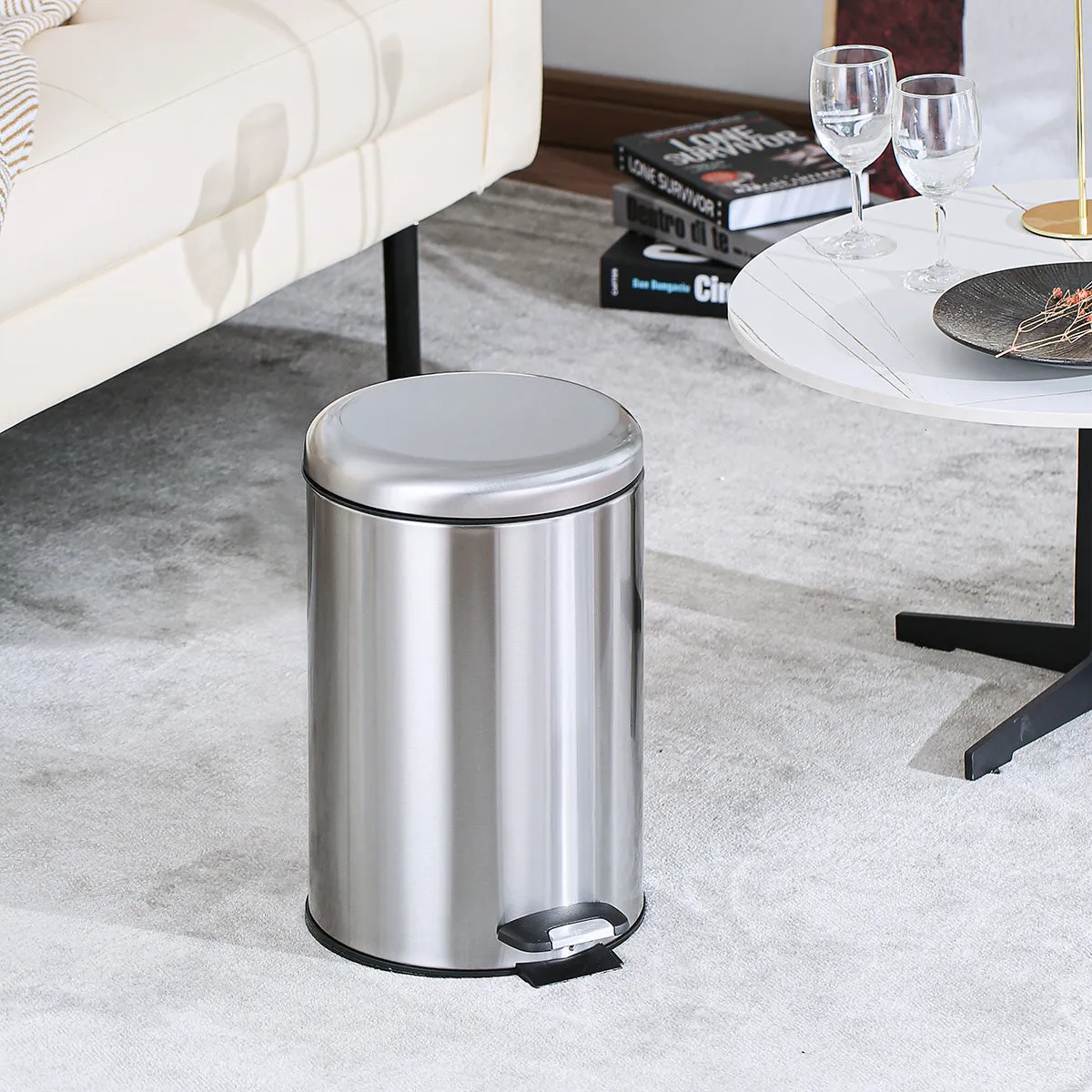 H&B Moon Lid Pedal Bin