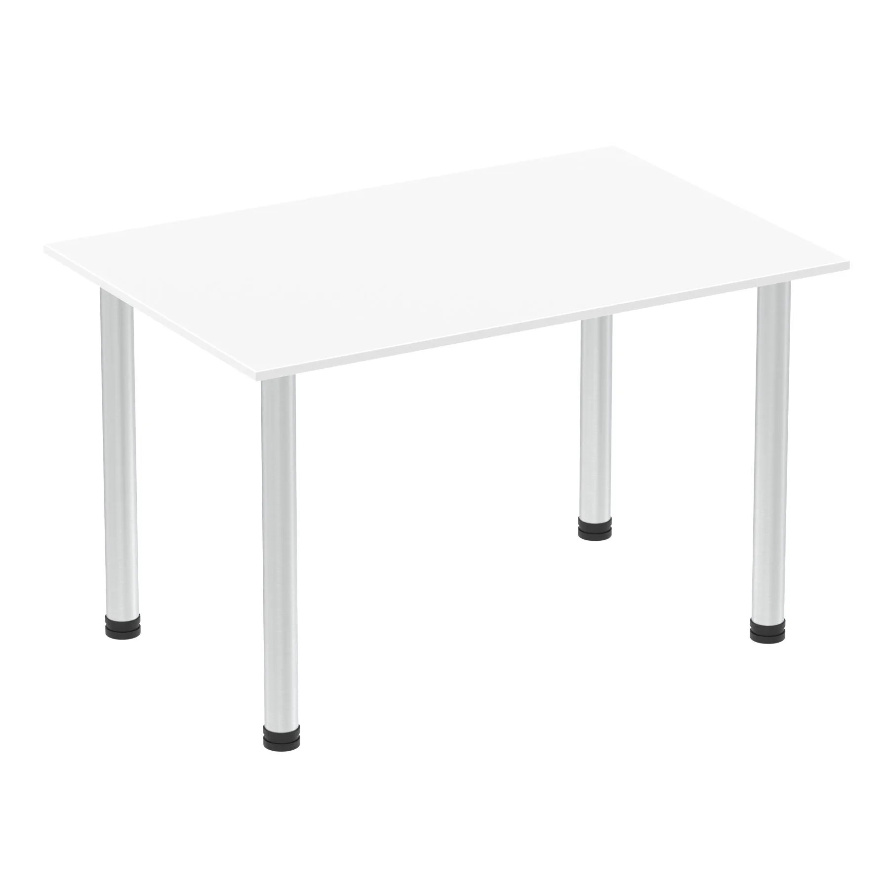 Impulse 1200mm Straight Post Leg Table - Rectangular MFC Desk, Self-Assembly, 5-Year Guarantee, Multiple Frame Colors, 1200x800x740mm