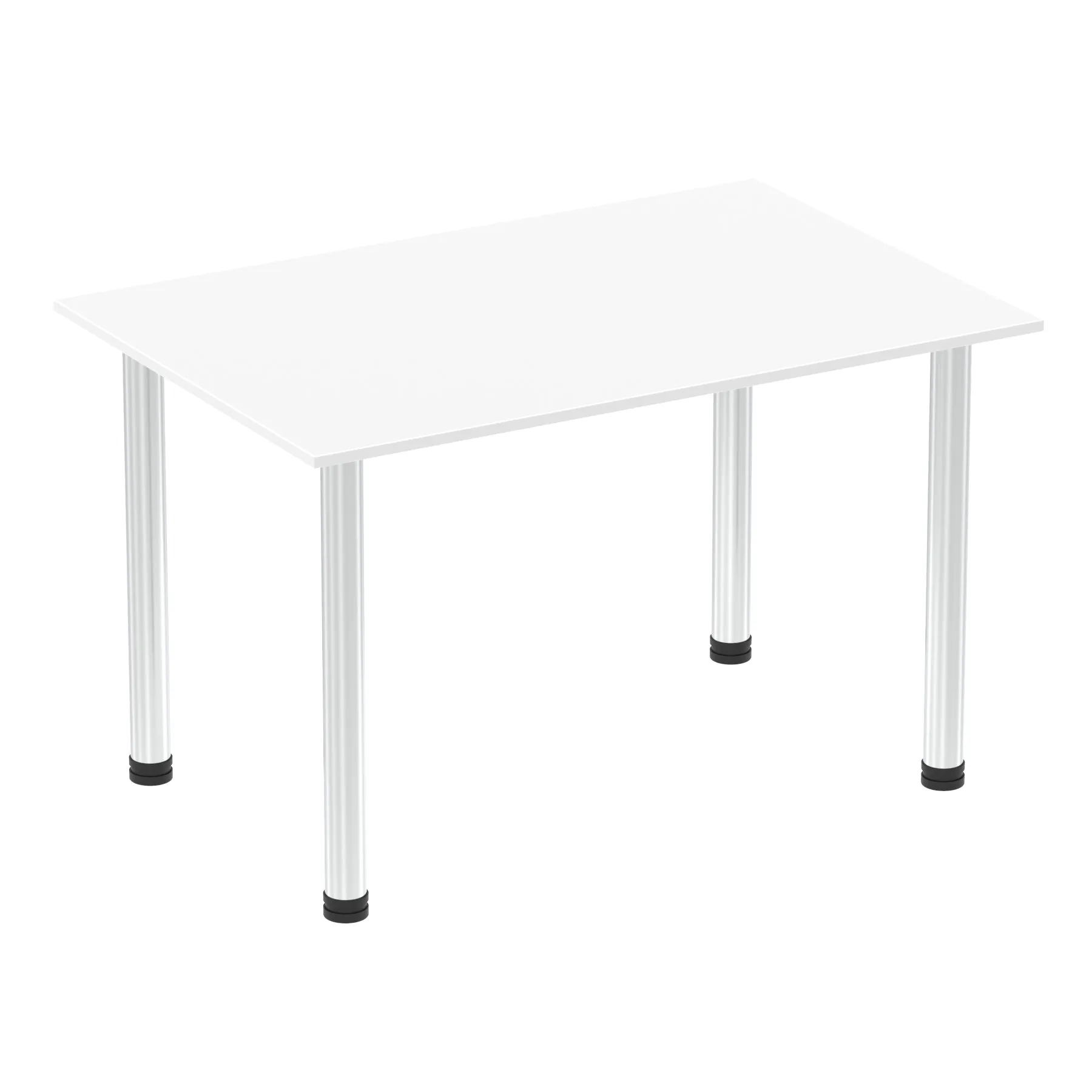 Impulse 1200mm Straight Post Leg Table - Rectangular MFC Desk, Self-Assembly, 5-Year Guarantee, Multiple Frame Colors, 1200x800x740mm