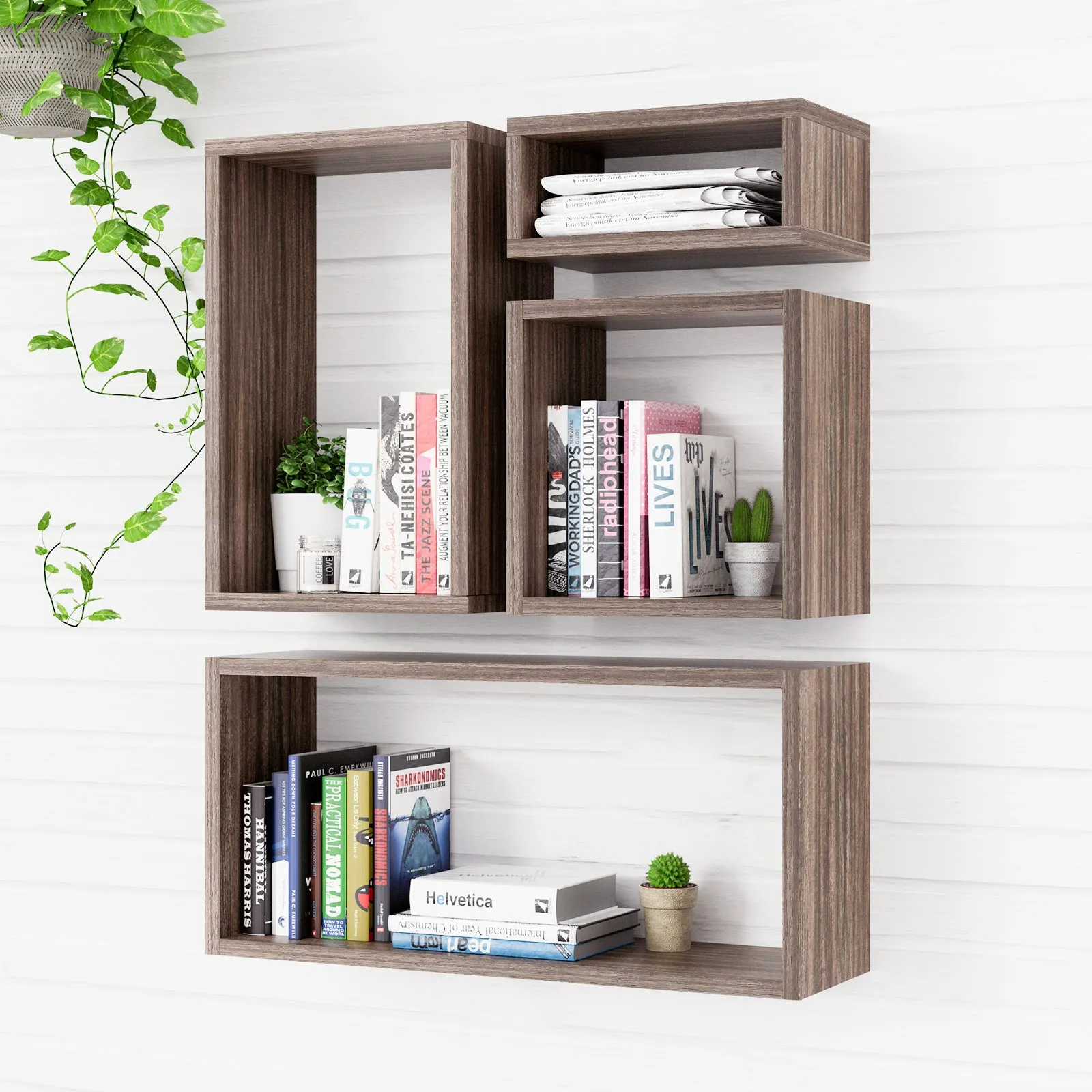 KABOON Floating Shelves Cube--Eucalyptus