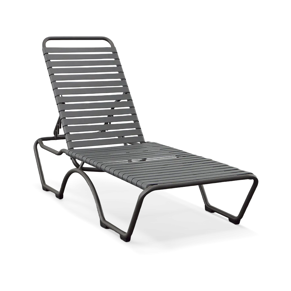 KAHANA STRAP CHAISE LOUNGE, GRAPHITE