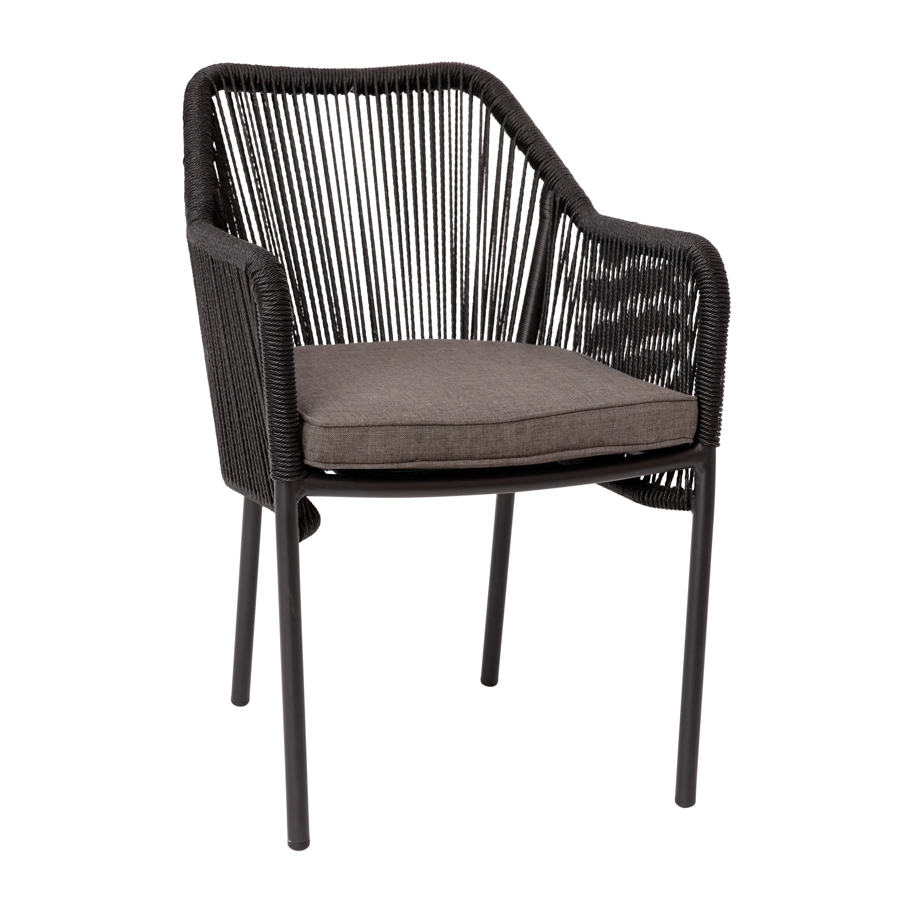 Kallie Set of 2 Aluminum Framed Stackable All-Weather Woven Club Chairs with Rounded Arms & Zippered Seat Cushions