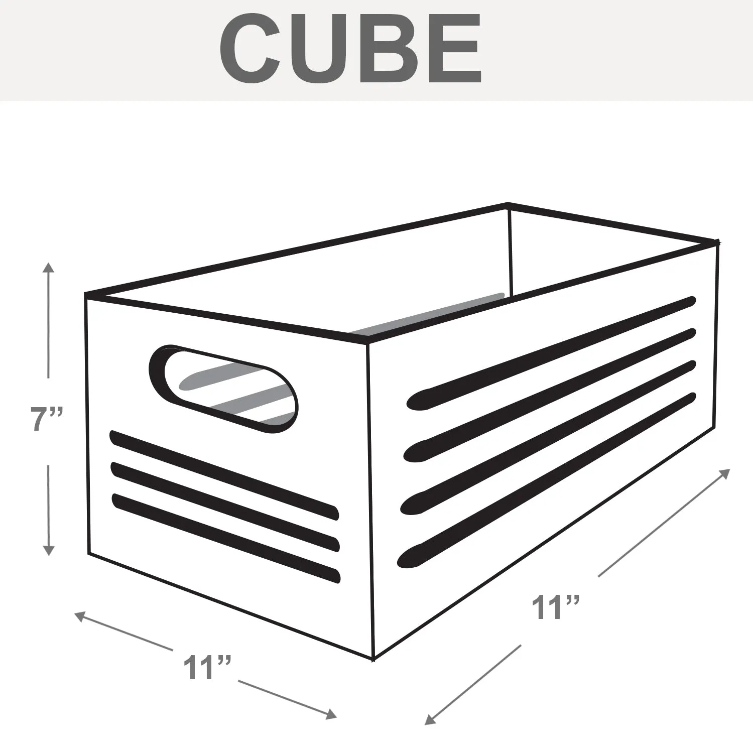 Lined Decorative Bin - White Cube (Wholesale)