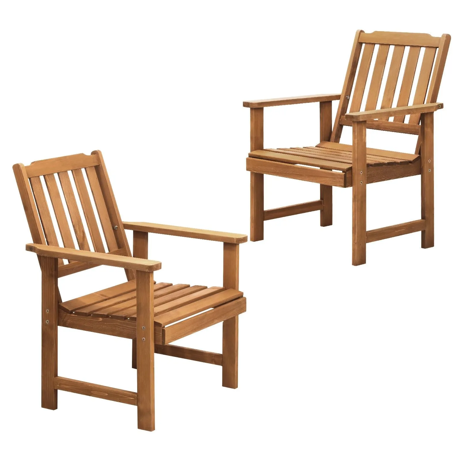 Livsip Outdoor Armchair Wooden Patio Furniture Set of 2 Chairs Set Garden Seat