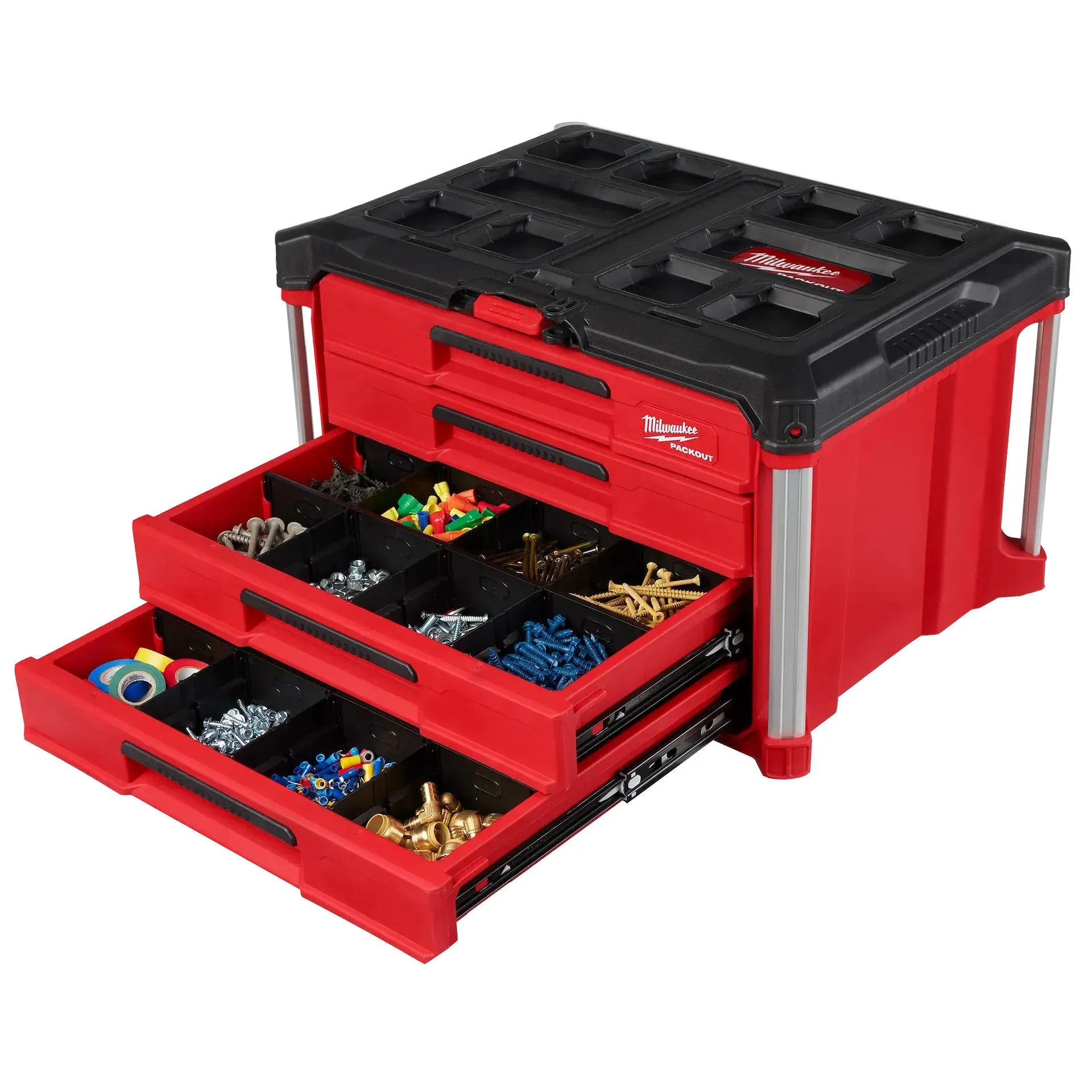 Milwaukee 48-22-8444 PACKOUT™ 4 Drawers 50 lb Polypropylene Tool Box