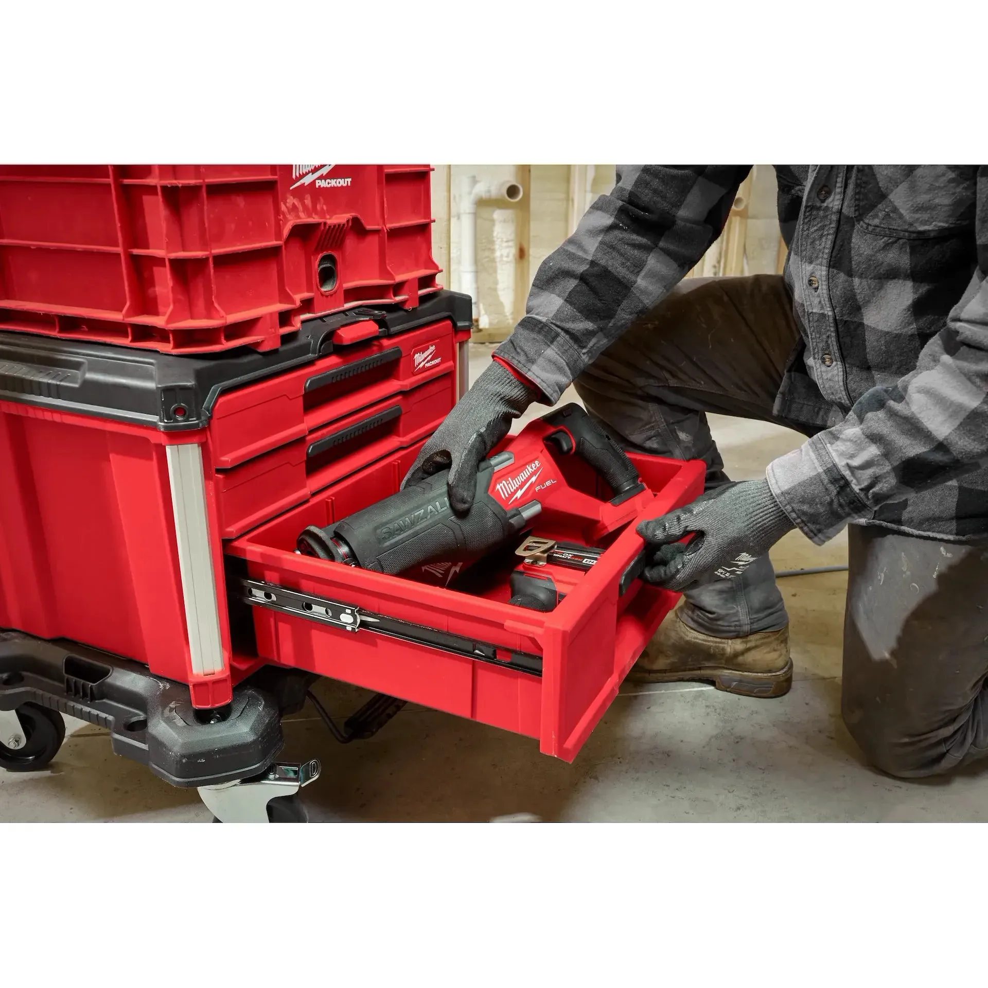 Milwaukee 48-22-8447 PACKOUT™ 3 Drawers 50 lb Polypropylene Tool Box