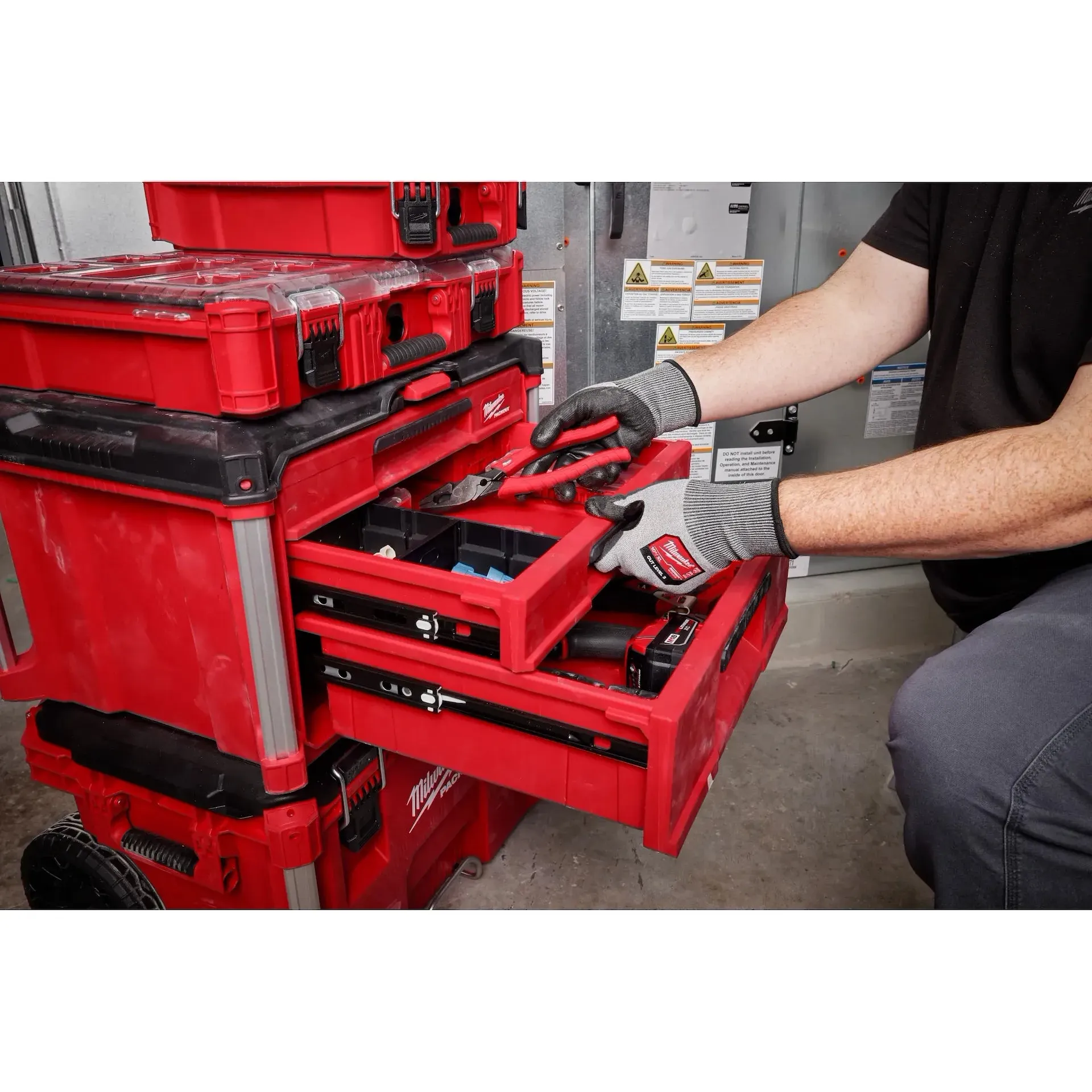 Milwaukee 48-22-8447 PACKOUT™ 3 Drawers 50 lb Polypropylene Tool Box