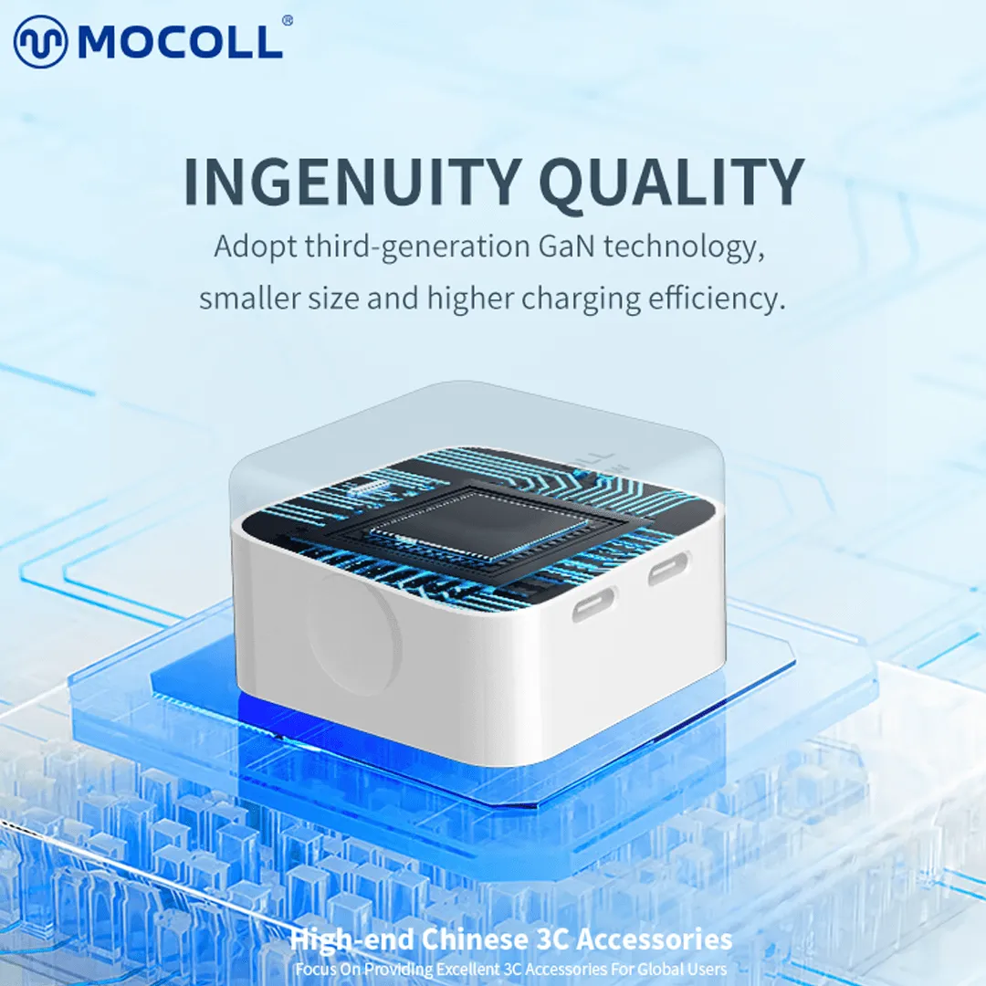 MOCOLL ALFA Series USB-C 35W Dual PD GaN Fast Charger