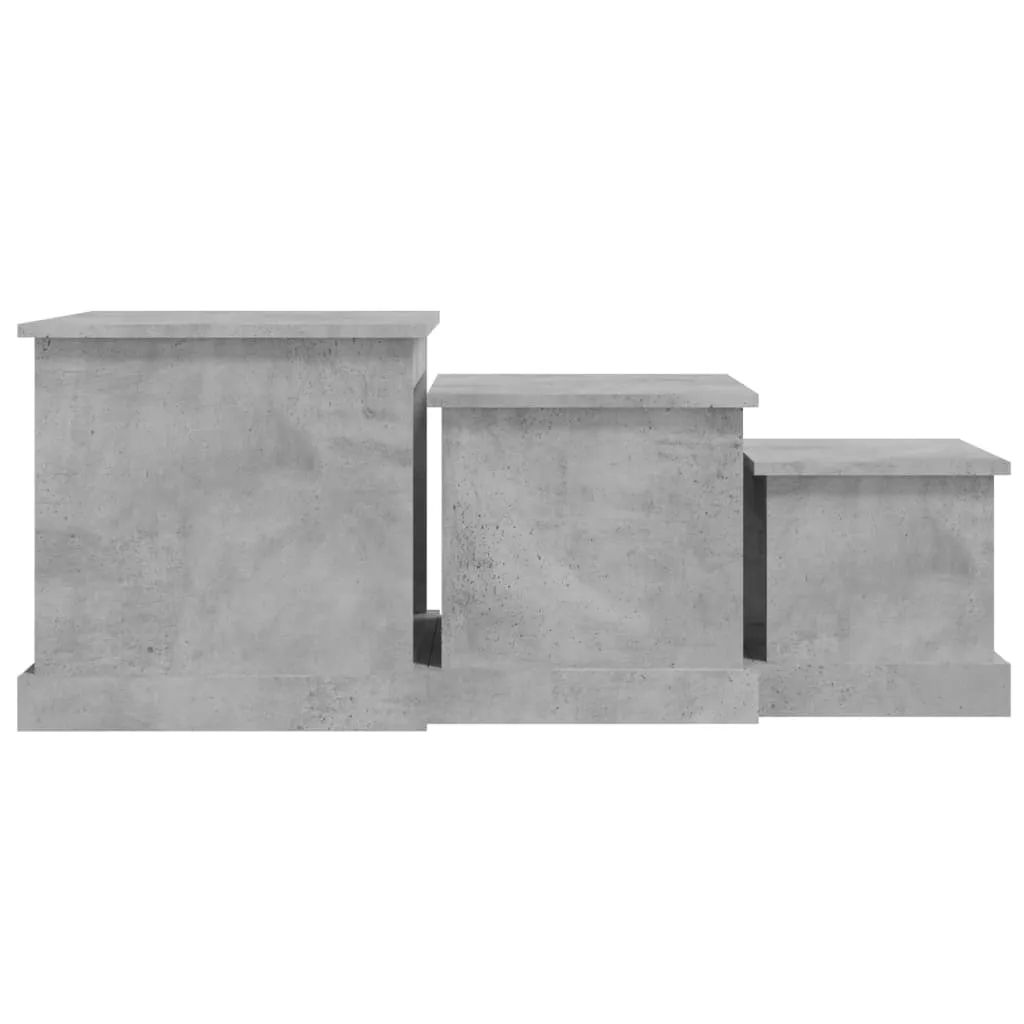 Nesting Tables 3 pcs Concrete Grey Engineered Wood