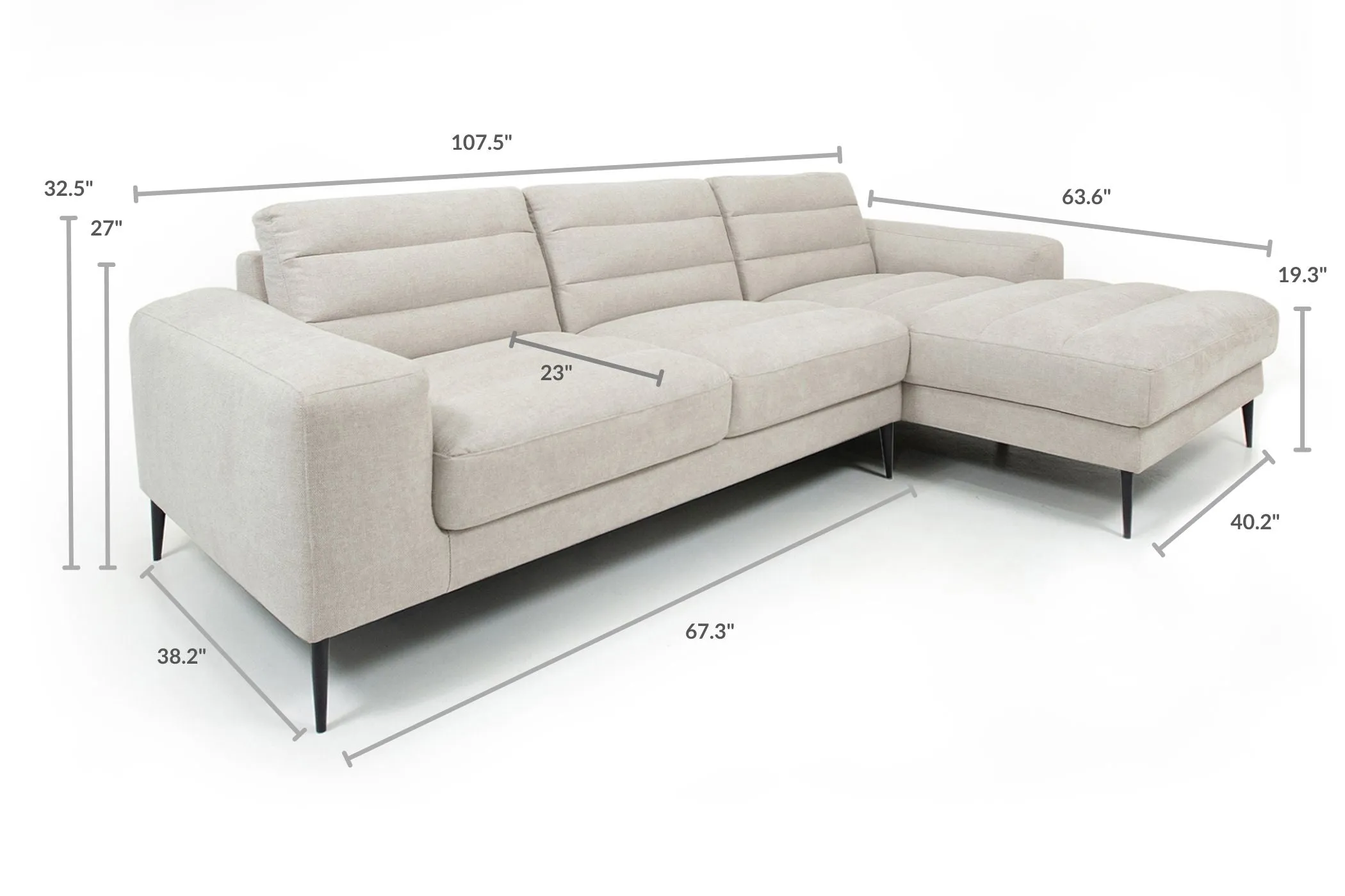 Newport Sectional Sofa - Right Hand