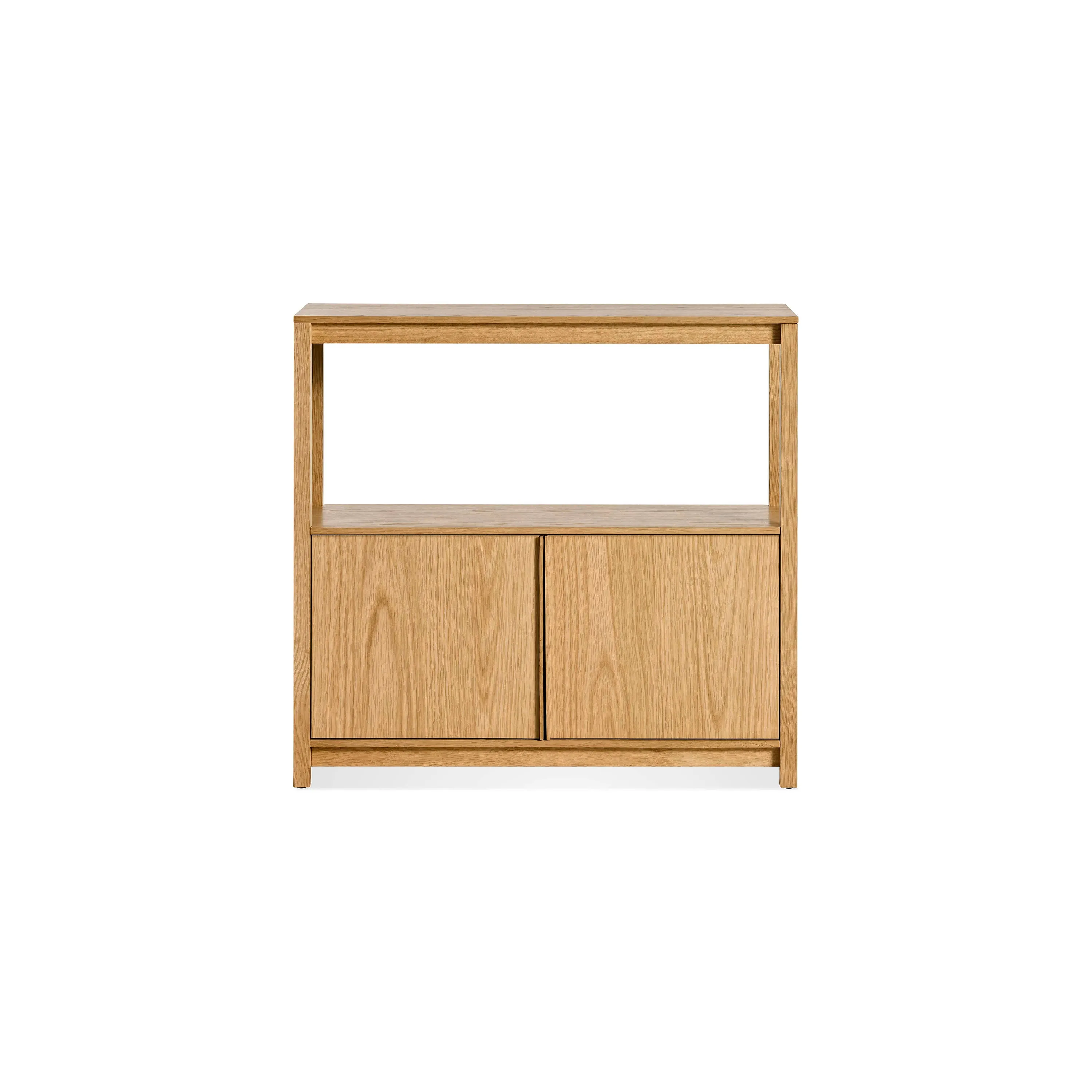 Open Plan Low Bookcase with Storage