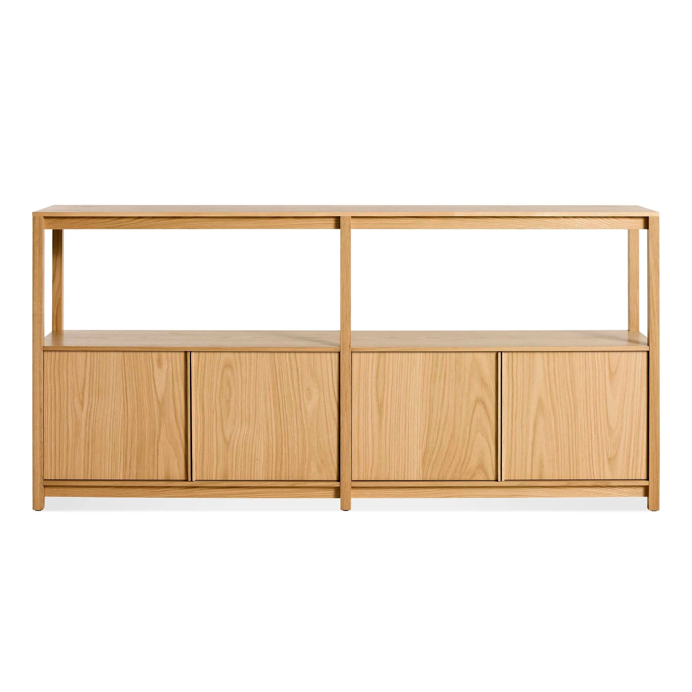 Open Plan Low Bookcase with Storage