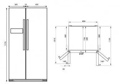 Parmco Double Door Refrigerator 580L